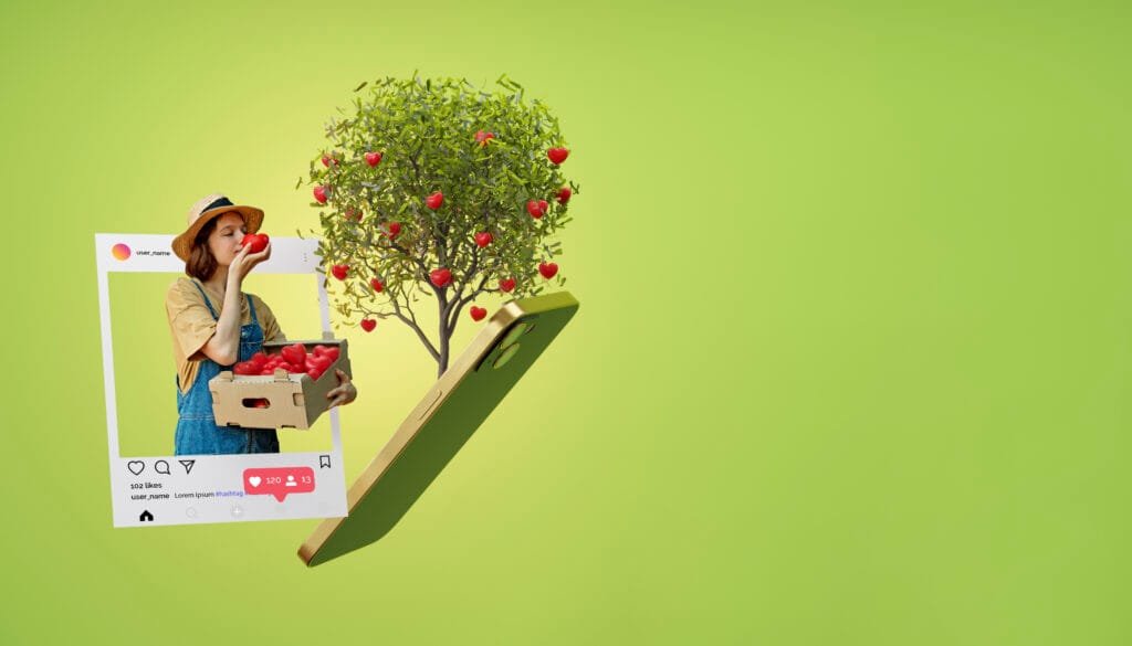 concept de medias sociaux avec appareil