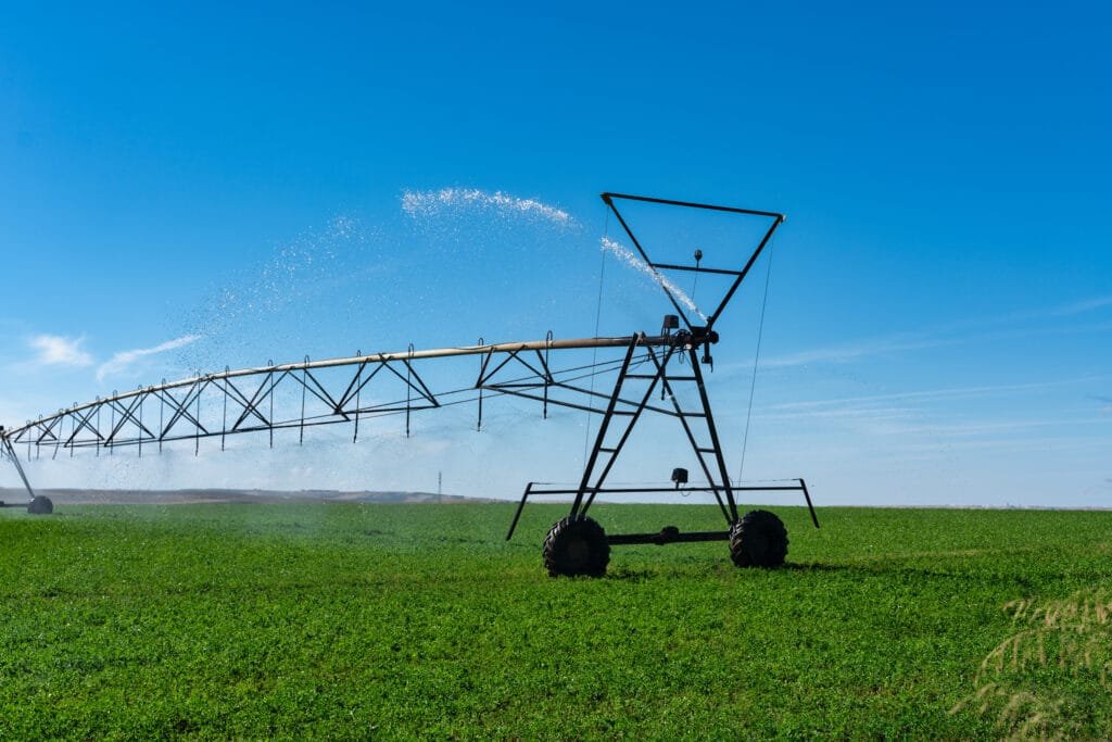 watering machine large cultivated fields