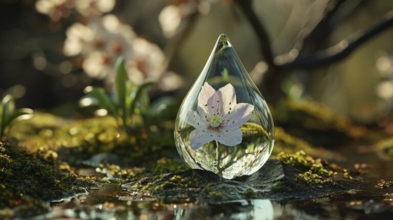 realistic water drop with ecosystem world water day 1